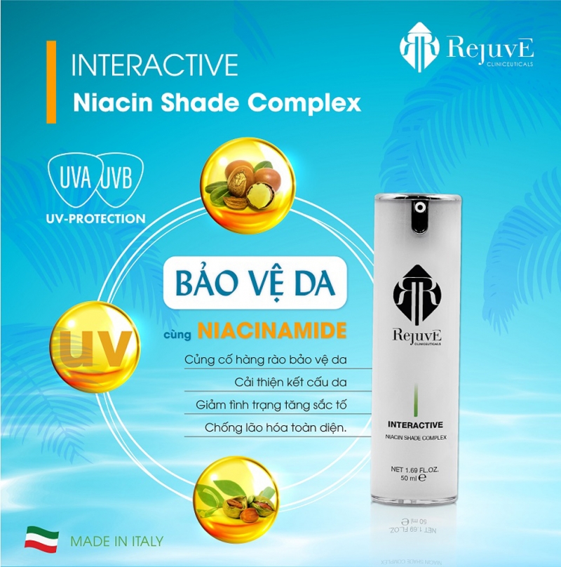 Rejuve Interactive Niacin Shade Complex_Kem dưỡng chống kích ứng đỏ và làm dịu da
